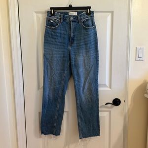 Abercrombie Curve Love Ankle Straight Ultra High Rise Jeans 27 Regular